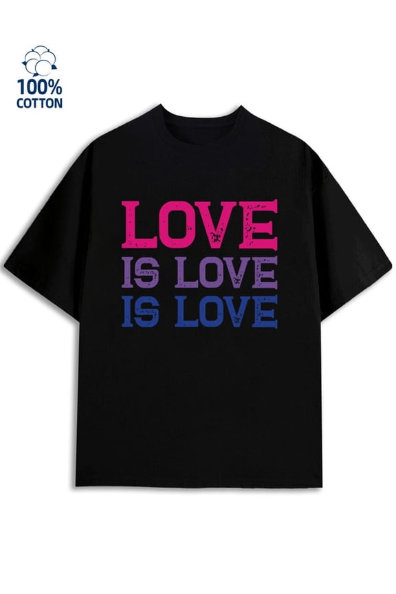 Love is Love Tee men's lovers 180G 100% Cotton black full heart Unique Design Unisex Shirt Graphic Tee tshirts Funny Unisex Shirt Short Sleeve tshirts Fashion Unisex Shirt Printed tshirts