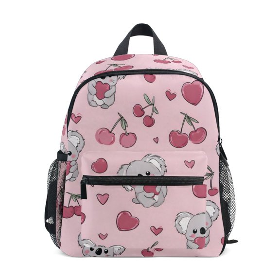 Love Loving Koala Pattern Mini Backpack Cute Small Backpack with Chest Strap and Whistle Ages 3-8