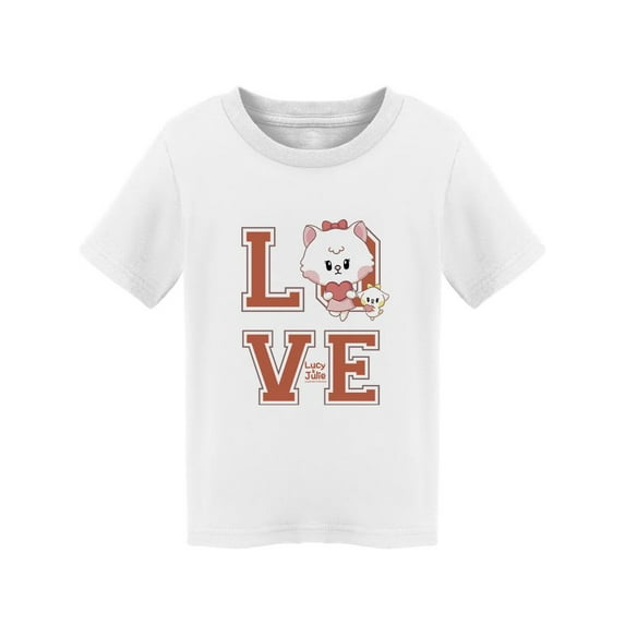Love - Lucy And Julie T-Shirt Toddler -Electural Designs, 4 Toddler