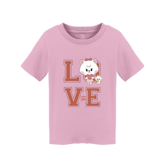 Love - Lucy And Julie T-Shirt Toddler -Electural Designs, 5 Toddler
