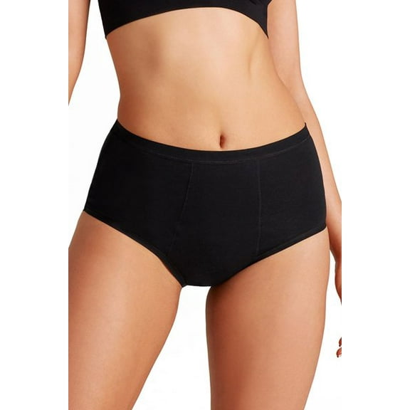 Love Luna Women's Love Luna Full Brief Overnight Period Panty - Womens - Female, Q2, Black