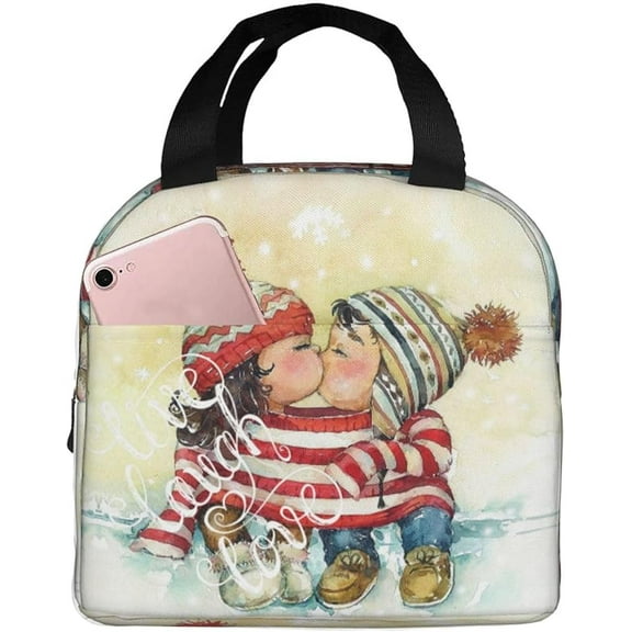 Love Lunch Bags For Womens Reusable Insulated Lunch Box Cooler Tote Suitable Work Picnic Office Travel Beach