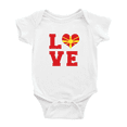thumbnail image 1 of Love Macedonia Flag Heart Boy Girl Bodysuits (White, 6-12 Months), 1 of 5