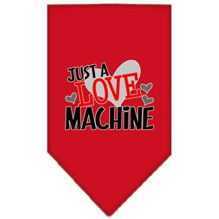 Love Machine Screen Print Bandana, Red - Large