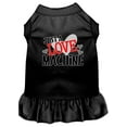 thumbnail image 1 of Dog Dress, Pet Dog  Cat Dress Screen Printed, "Just A Love Machine", 1 of 11