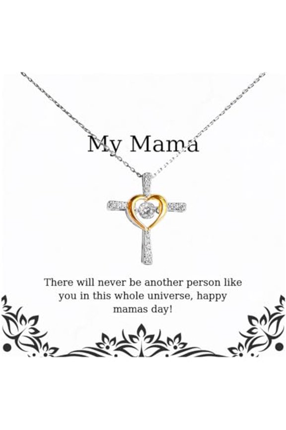 Love Mama Cross Dancing Necklace, There will never be another person,!, Gifts For Mother, Present From Daughter, Jewelry For Mama, Gift ideas for her, Gift ideas for him, Gift ideas for, Christmas