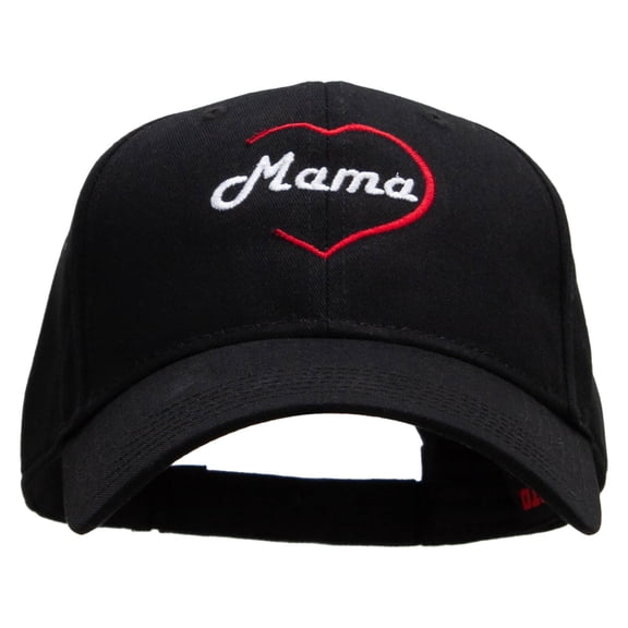 Love Mama Embroidered Low Profile Cap - Black OSFM