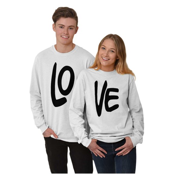Love Matching Set Engagement Photos Long Sleeve TShirt Men Women Brisco Brands S