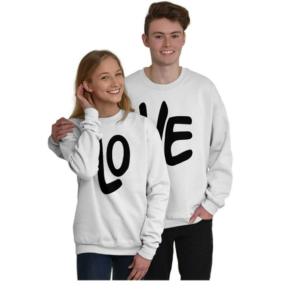 Love Matching Set Engagement Photos Unisex Plus Fleece Graphic Sweatshirt Brisco Brands 3X