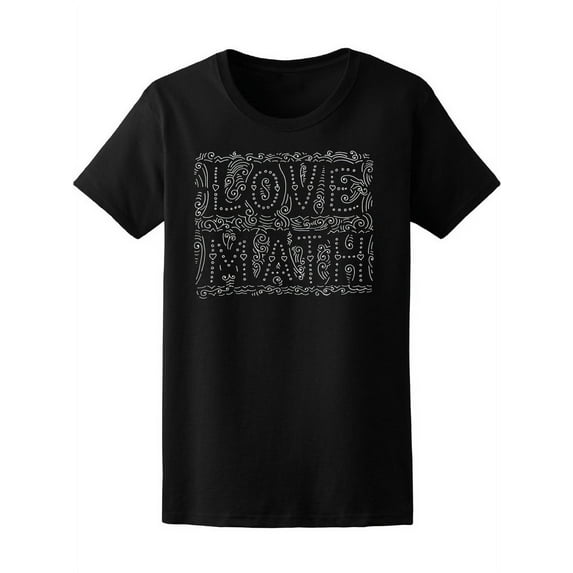 Love Math Quote Art T-Shirt Women -Image by Shutterstock, Female Small