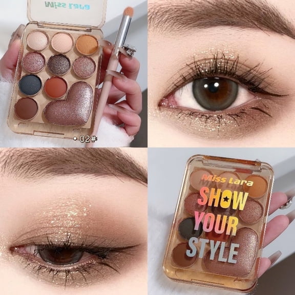 Love Matte Pearl Fine Flash Ten Color Eyeshadow Base To Highlight Blush Brow Powder Stage Makeup Beginners