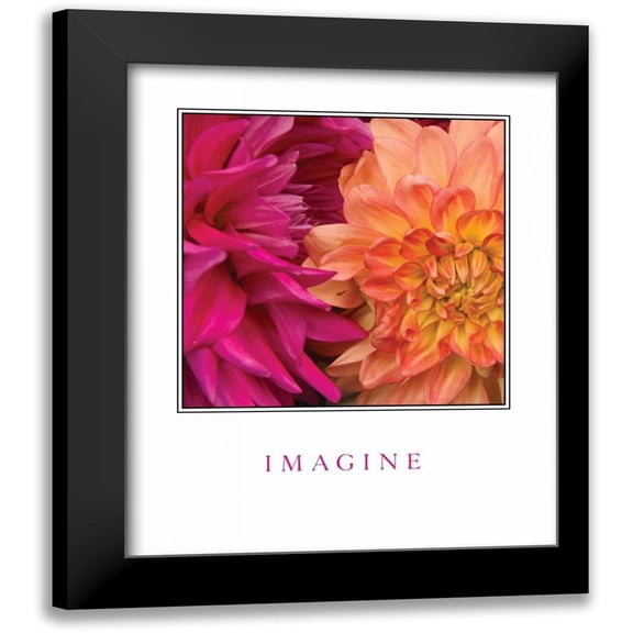 Love, Maureen 12x14 Black Modern Framed Museum Art Print Titled - Imagine Flowers