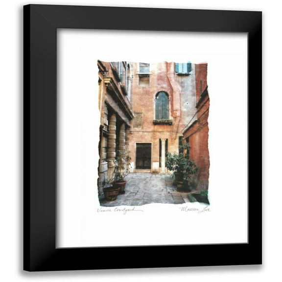Love, Maureen 12x14 Black Modern Framed Museum Art Print Titled - Venice Courtyard