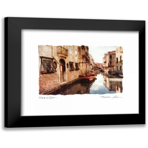 Love, Maureen 14x12 Black Modern Framed Museum Art Print Titled - Venice at Rest