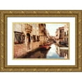 thumbnail image 1 of Love, Maureen 18x13 Gold Ornate Wood Framed with Double Matting Museum Art Print Titled - Venice at Rest - No Border, 1 of 4