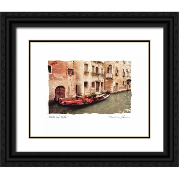 Love, Maureen 18x15 Black Ornate Wood Framed with Double Matting Museum Art Print Titled - Water and Walls