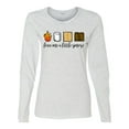 thumbnail image 1 of Love Me A Little Smore Valentine's Day Women's Long Sleeve Shirt-Ash-XL, 1 of 4