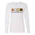 thumbnail image 1 of Love Me A Little Smore Valentine's Day Women's Long Sleeve Shirt-White-Medium, 1 of 4