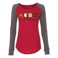 thumbnail image 1 of Love Me A Little Smore Valentine's Day Women's Raglan Long Sleeve Shirt-Red/Granite-XL, 1 of 4