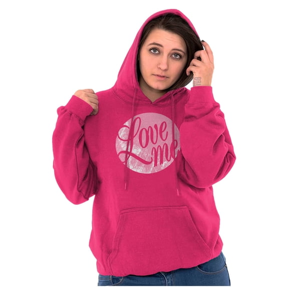 Love Me Cute Valentines Day Romantic Hoodie Sweatshirt Women Brisco Brands L