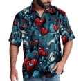 thumbnail image 1 of Love Men's Casual Short Sleeve Button Down Shirts - Printed Summer Beach Tops for Men and Women, 1 of 6