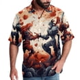 thumbnail image 1 of Love Men's Short Sleeve Poplin Beach Shirts, Casual Printed Button Down Summer Hawaiian Shirt - Unisex, 1 of 6