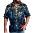 thumbnail image 1 of Love Men's Short Sleeve Poplin Shirt, Casual Printed Beach Button Down Summer Unisex Shirts, 1 of 6
