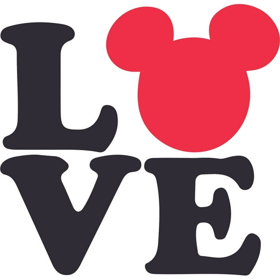 Love Micky Red Head Vinyl Mural Customized Name Wall Decal - Custom Vinyl Wall Art - Personalized Name - Baby Girls Boys Kids Bedroom Wall Decal Room Decor Wall Stickers Decoration Size (35x40 inch)