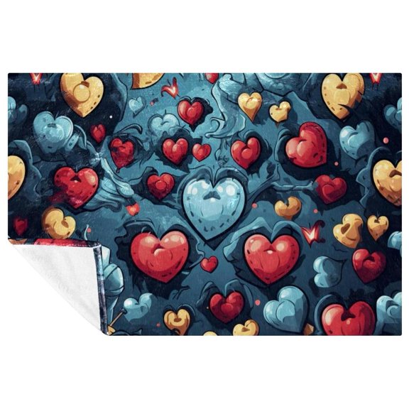 Love Microfiber Throw Blanket - Soft and Warm Printed Blanket for Sofa, Bed, Couch, Office, and Camping