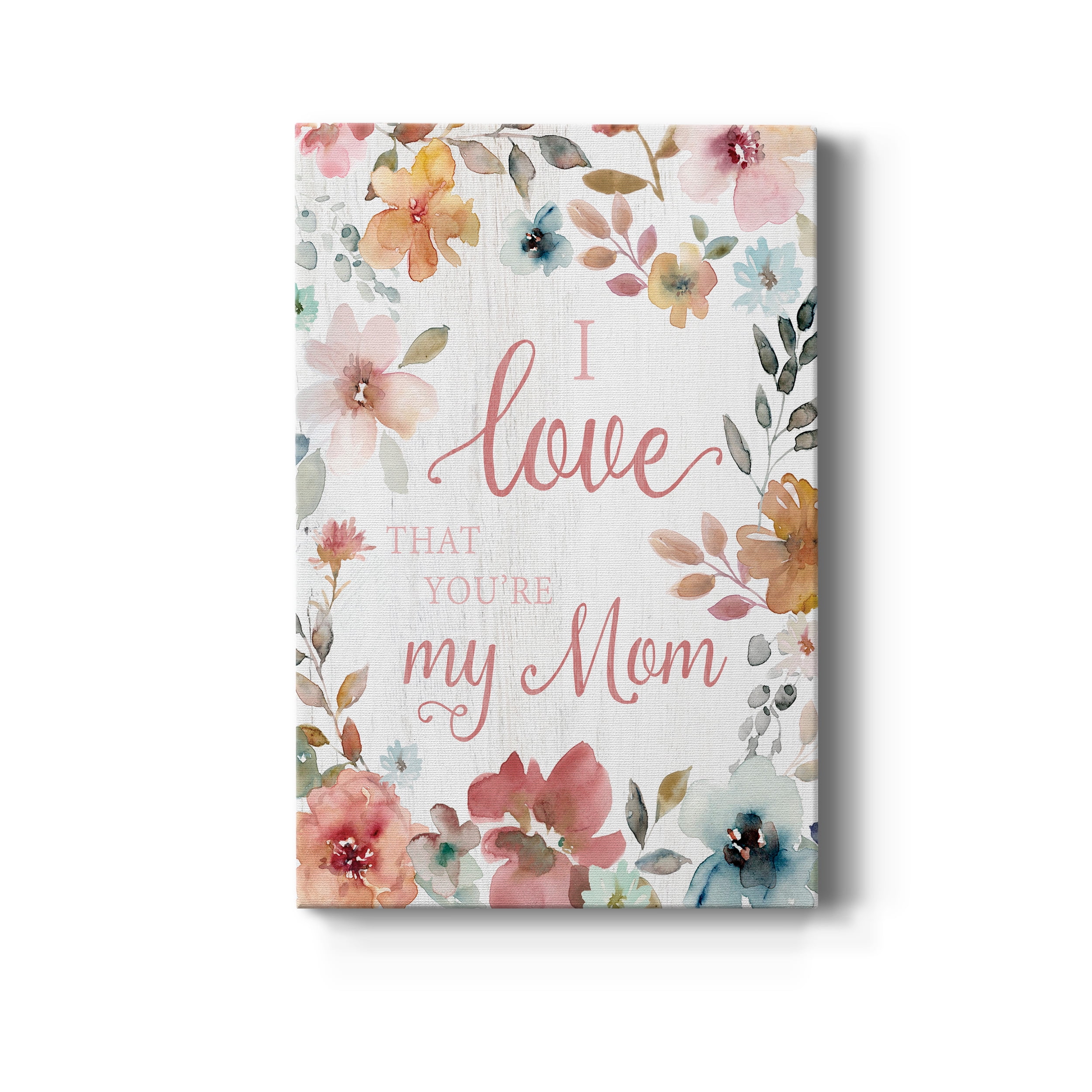 Love Mom Premium Gallery Wrapped Canvas - Ready to Hang - 40 x 60
