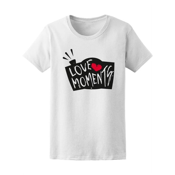 Love Moments Camera Silhouette T-Shirt Women -Image by Shutterstock, Female Medium