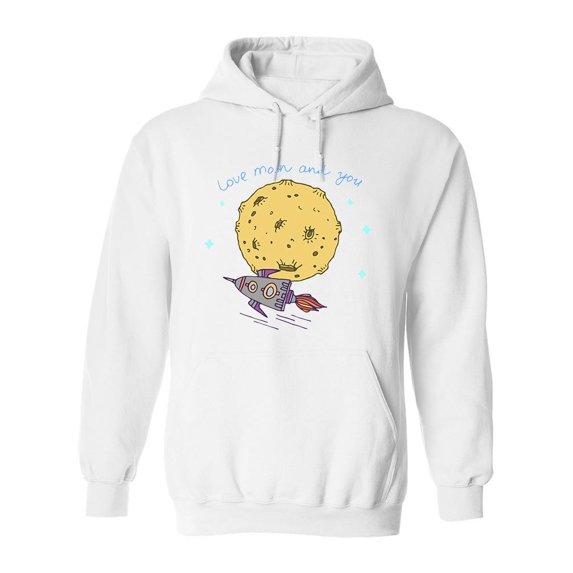 Love Moon And You Hoodie Men -Image by Shutterstock, Male 3X-Large