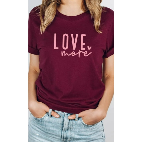 Love More Heart Graphic Tee T-Shirt