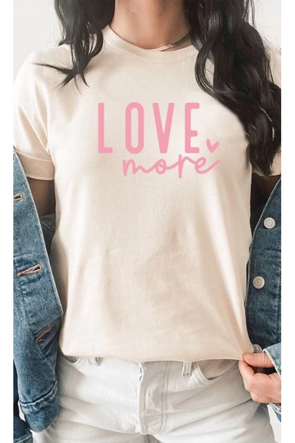 Love More Heart PLUS SIZE Graphic Tee T-Shirt