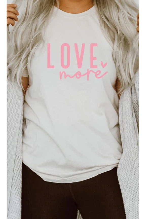 Love More Heart PLUS SIZE Graphic Tee T-Shirt