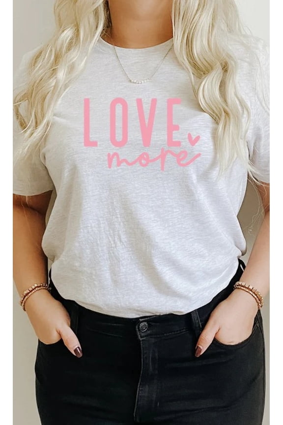 Love More Heart PLUS SIZE Graphic Tee T-Shirt