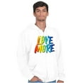 thumbnail image 1 of Love More LGBT Gay Pride Rainbow Unisex Fleece Graphic Zip Up Hoodie Brisco Brands 3X, 1 of 5