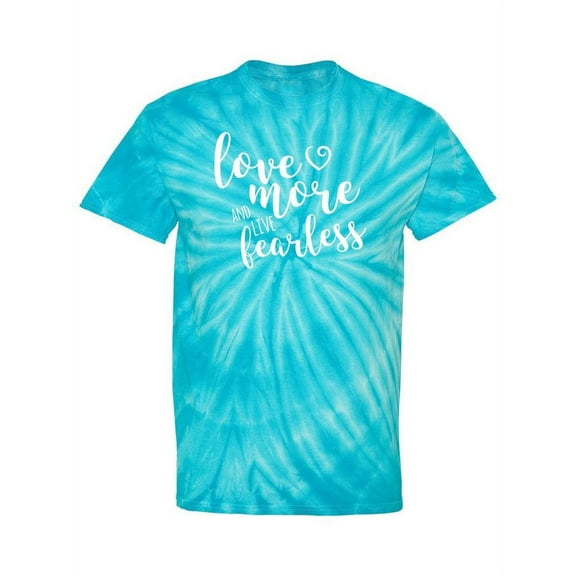 Love More, Live Fearless Tie-Dye Cyclone Men -Smartprints Designs, Male Medium