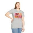 thumbnail image 1 of Love More Worry Less, Gildan Unisex Softstyle T-Shirt, Graphic Tee, S-3XL, 1 of 5