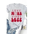 thumbnail image 1 of Love More Worry Less Graphic Tee T-Shirt, 1 of 6