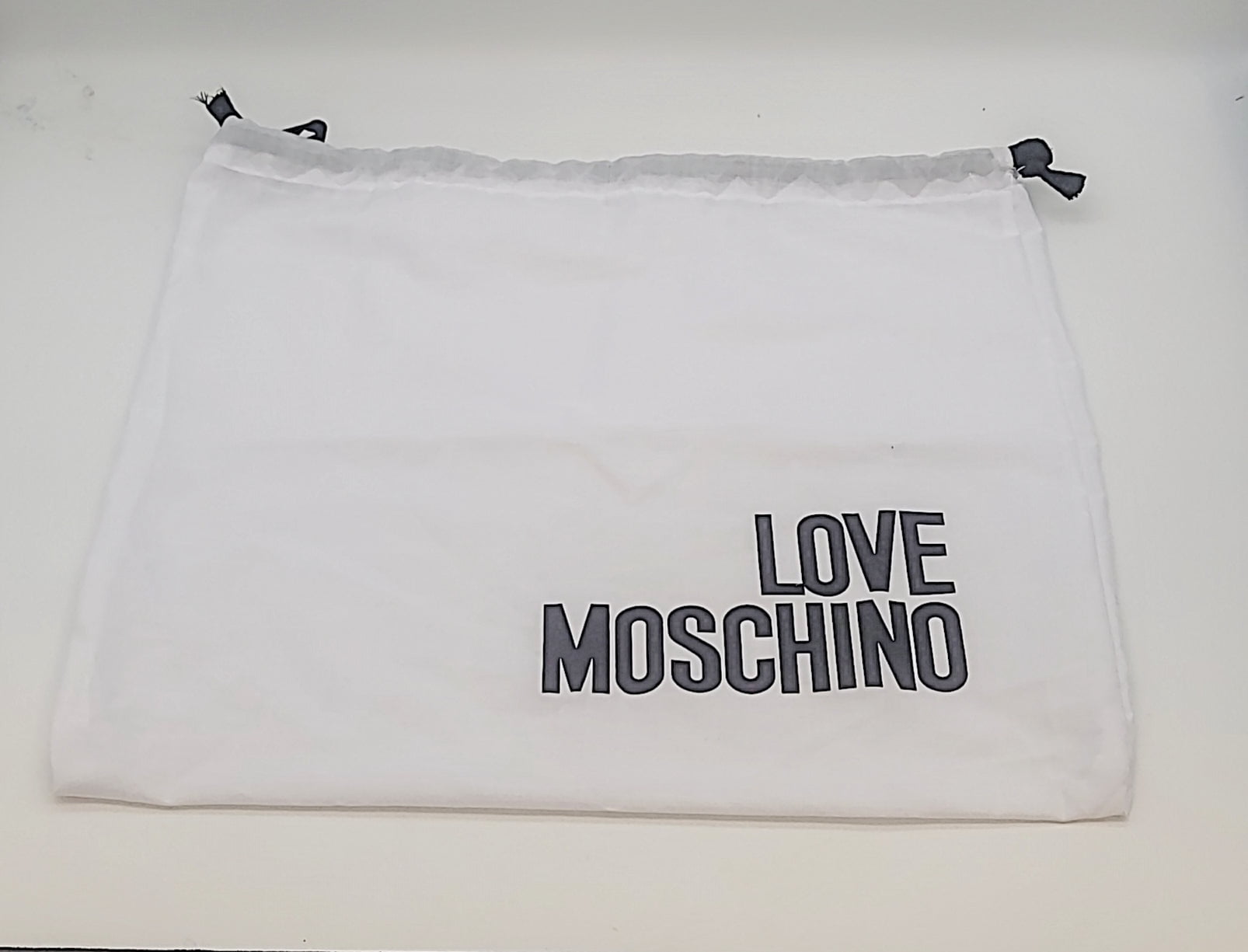 Love Moschino Drawstring Dust Bag 15″ x 14″ Color White 