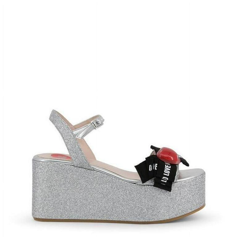 Love Moschino JA16188I07JH-290B-Grey-41 Womens Fabric Leather