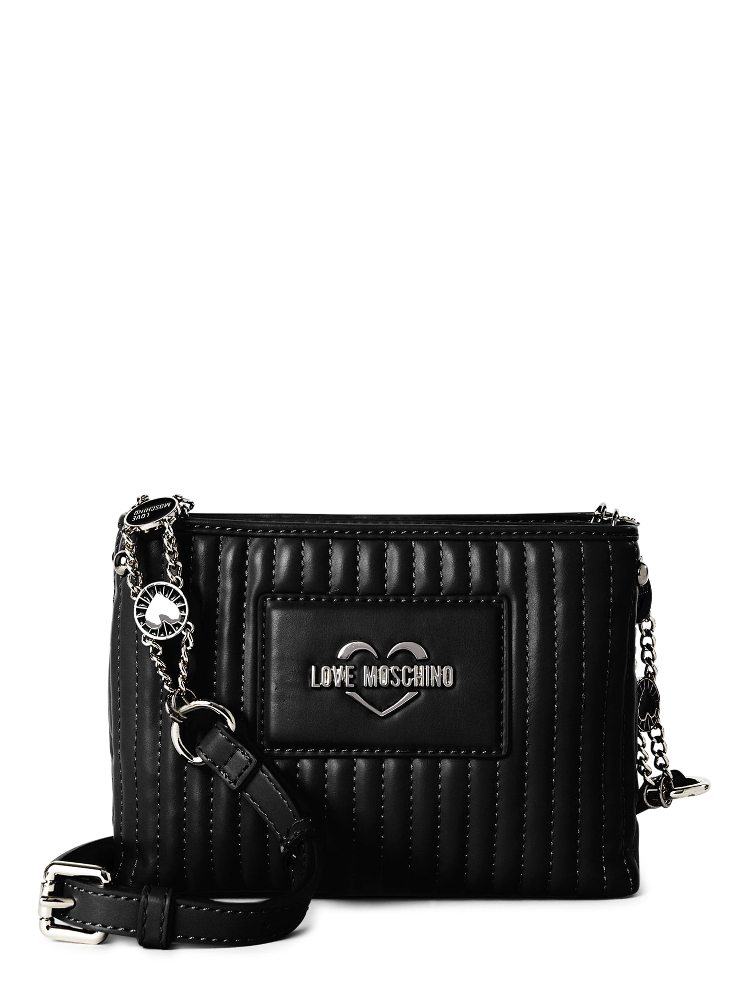 LOVE MOSCHINO Quilted Continental Purse - Black | very.co.uk