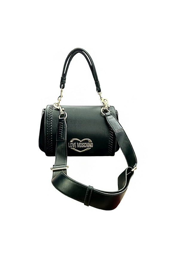 Stitch Detail Black Shoulder and Crossbody Bag Retail $270