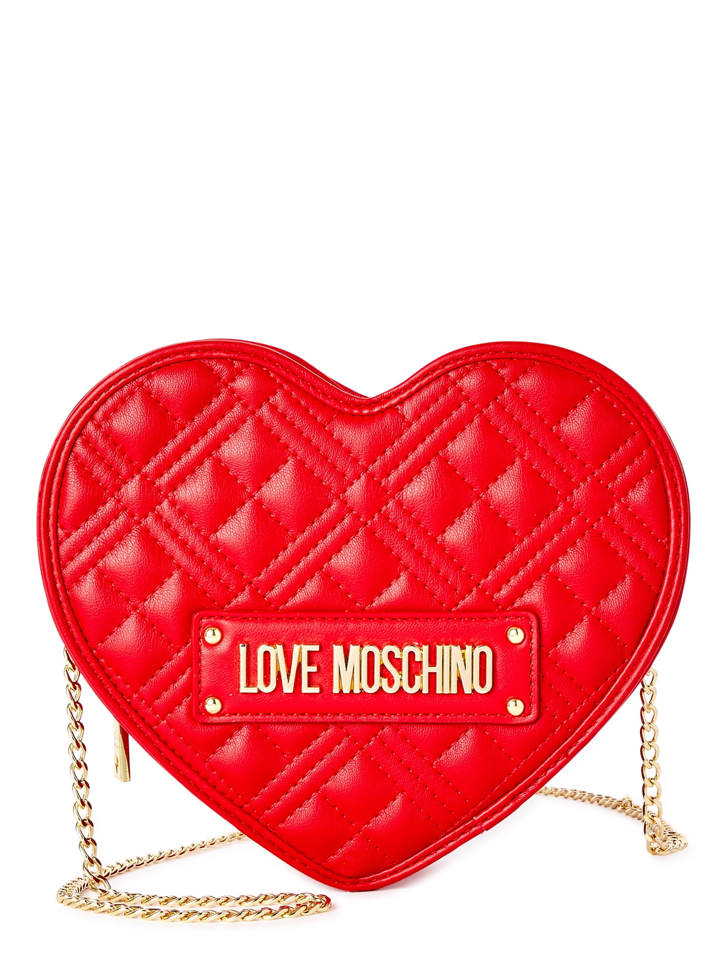 Love Moschino Women's Red Heart Shoulder Bag with Chain - Walmart.com