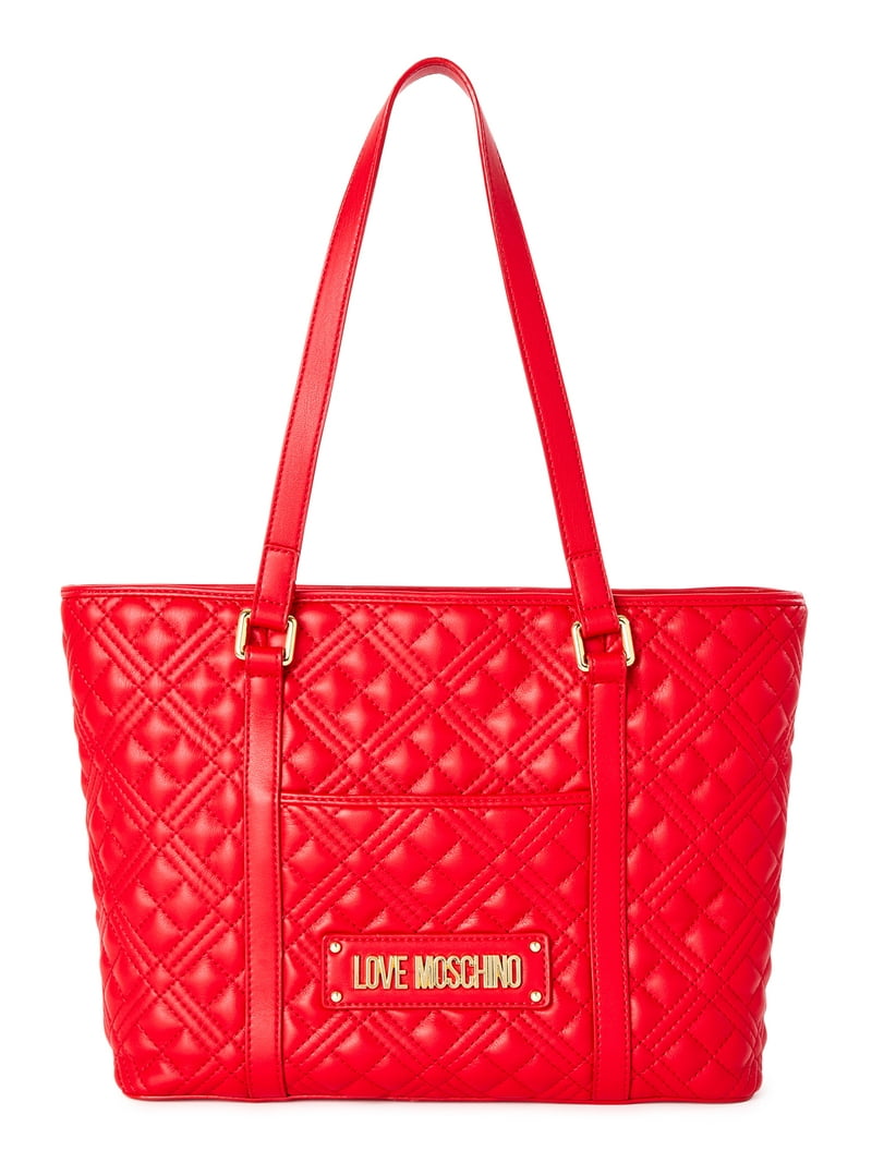 Love Moschino Women's Red Quilted Tote Handbag - Walmart.com