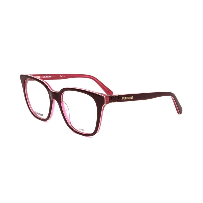 Moschino スクエアフレムメカネ MOL590 LHF Love Moschino eyeglasses MOL590 WOMAN 52/17/140 LHF BURGUNDY