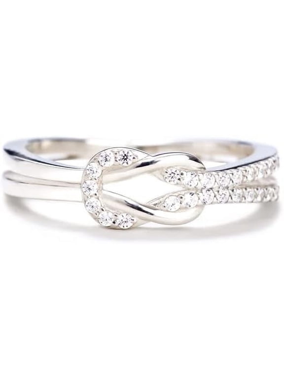 The Love Between Mother and Daughter is Forever Mother Daughter Ring, Mother Daughter Knot Ring for Women, Daughter Gifts from Mom, Friend Gifts for Women, Best Friend Rings, Friendship Rings