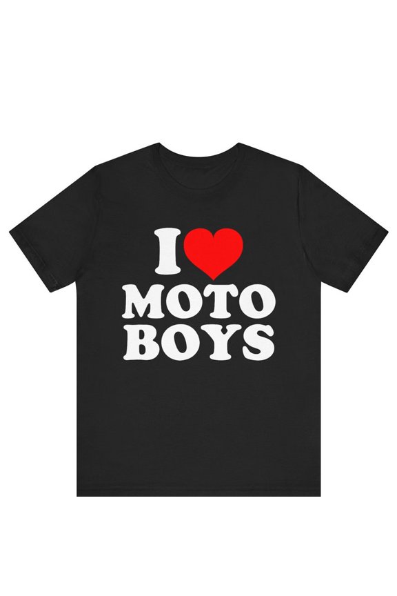 Love Moto Boys Heart Motorcycle Rider Fan Humor Graphic Novelty Tee,for men and women up to 5XL