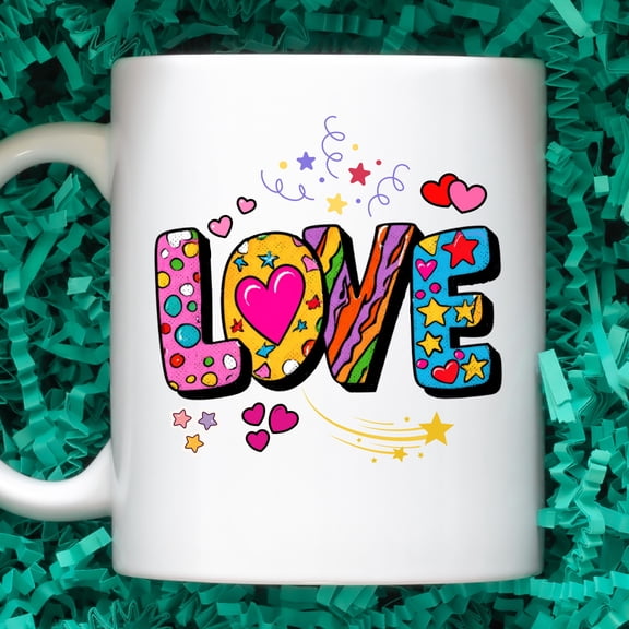 Love Mug, Anniversary Cute Romantic Gift, Girlfriend Boyfriend Coffee Cup, Valentine
